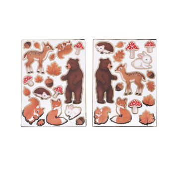 Animaux des vois Woodland 35 stickers