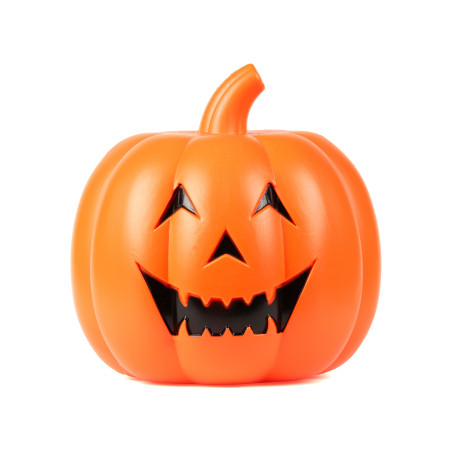 Citrouille lumineuse Halloween en plastique grandeur de nature 32 cm