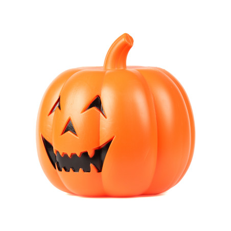 Citrouille lumineuse Halloween en plastique grandeur de nature 32 cm