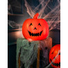 Citrouille lumineuse Halloween en plastique grandeur de nature 32 cm