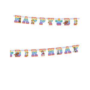 Guirlande Lettres Pirate Joyeux Anniversaire 4m pour Fête d'Enfant