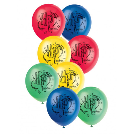 8 Ballons de baudruche Harry Potter latex