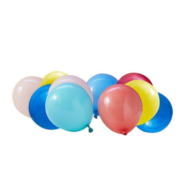 40 mini ballons multicolores - 12 cm