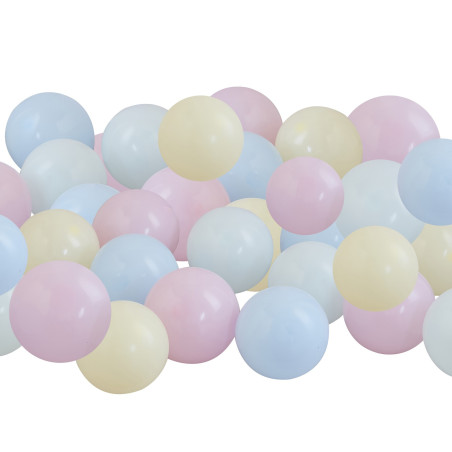 40 mini ballons pastel