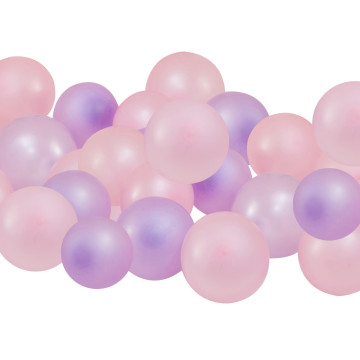 40 mini ballons roses et lilas