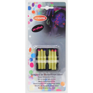 Lot de 6 crayons gras fluo