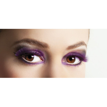 Faux-cils violets