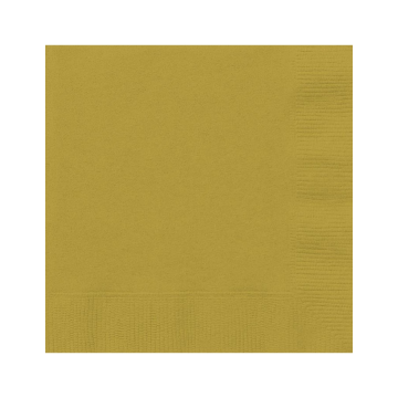 Jolies serviettes or intissé de 33 x 33 cm