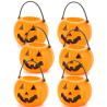 Lot de 6 seaux citrouilles déco de table Halloween