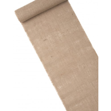 Chemin de table jute naturelle 30 cm x 5 m en toile