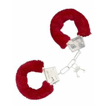 TENDER CUFFS - MENOTTE EN FOURRURE - ROUGE