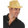 Chapeau sequin or