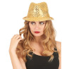 Chapeau sequin or