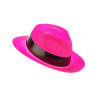 Chapeau rose fluo de gangster