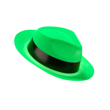 Chapeau vert fluo de gangster