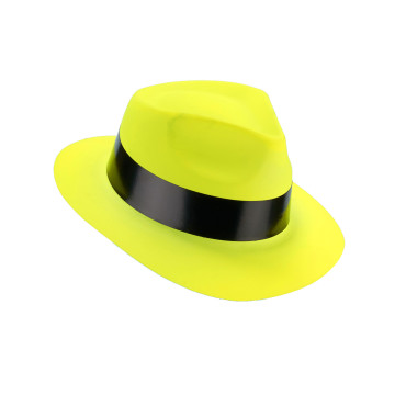 Chapeau jaune fluo de gangster