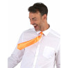 Cravate orange fluo