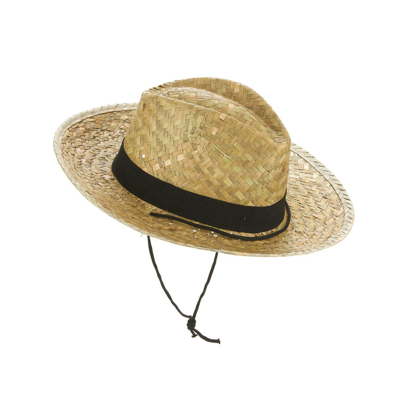 Chapeau Cowboy Paille Charlie 1 Horse - Taille 7 - Ceinture Cuir - Naturel - Occasion