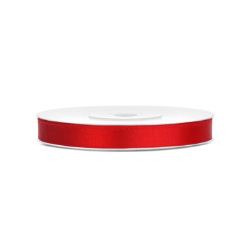 Rouleau de ruban satin rouge 25 m