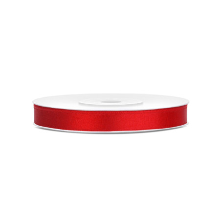 Rouleau de ruban satin rouge 25 m