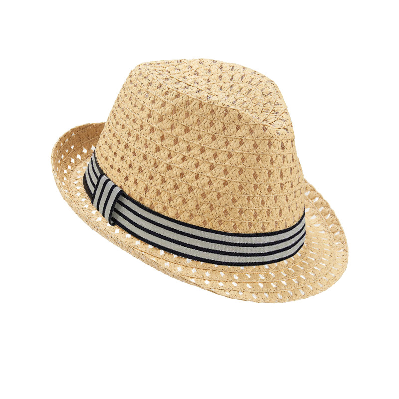 Chapeau Seau Masters Jaune Beurre Bande Tricolore, Taille XL, Rare