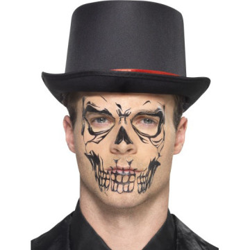 Tatouage adulte noir Halloween squelette transfert
