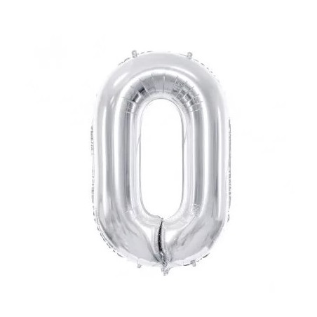 BALLON ALUMINIUM ROND ANNIVERSAIRE 45CM ARGENT