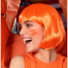 Perruque dance orange fluo