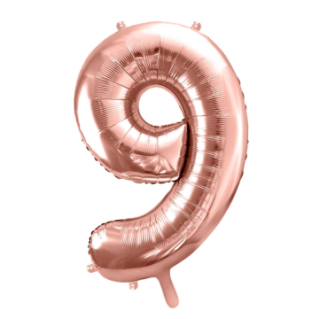 Ballon chiffre 9 rose gold