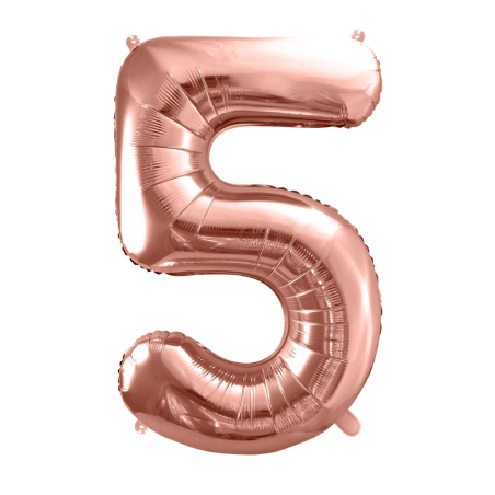 Ballon chiffre 5 rose gold