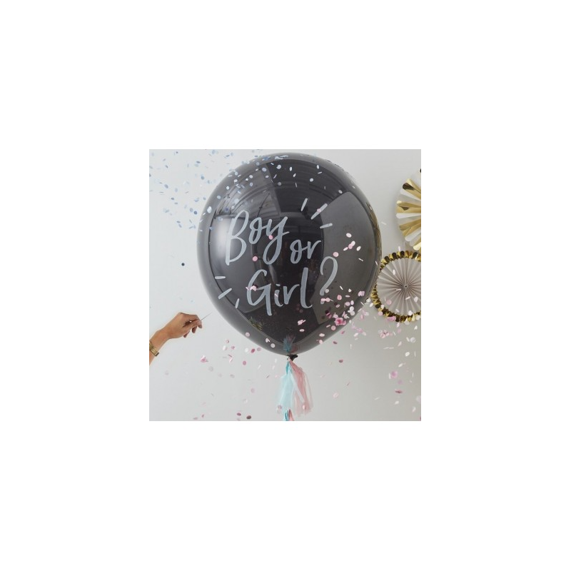 Kit ballon confettis boy or girl et tassels