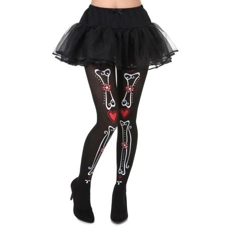 Collants squelette Dia de los muertos