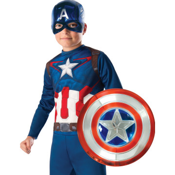 Bouclier en plastique metallisé Captain America