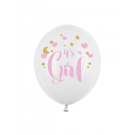 6 Ballons baby shower fille