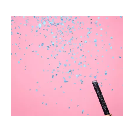 Canon à confettis gender reveal Ready to pop, bleu, 60 cm