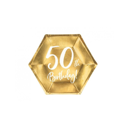 6 assiettes anniversaire 50 ans