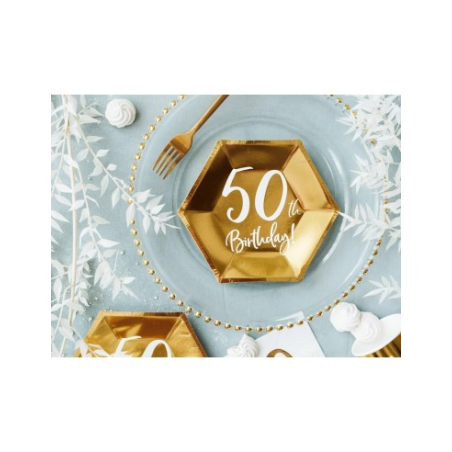 6 assiettes anniversaire 50 ans