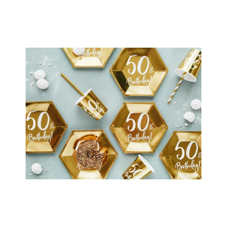 6 assiettes anniversaire 50 ans