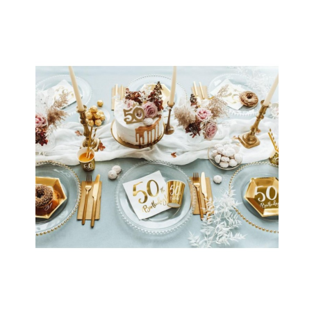 Assiettes jetables en carton Anniversaire 60 ans OR - Deco