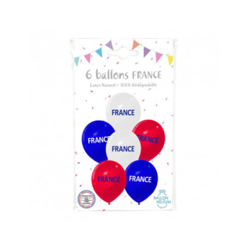 6 Ballons latex imprimés France