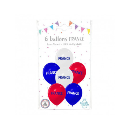 6 Ballons latex imprimés France