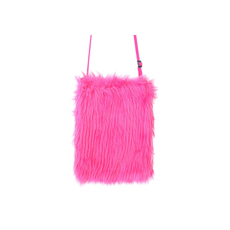 Sac en peluche rose fluo Sac en peluche rose fluo