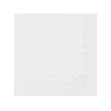 50 Serviettes en papier blanches