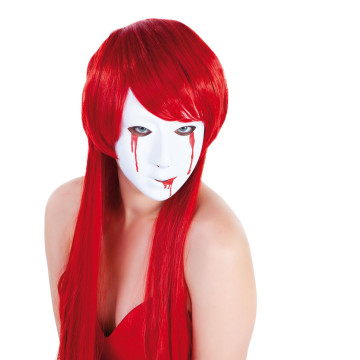 Masque Blanc femme larme sang