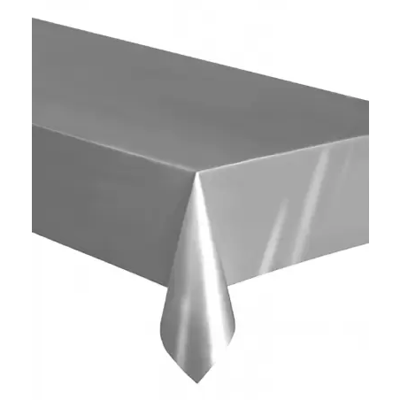 Nappe argent en papier épais 1,37 m x 2,74 m