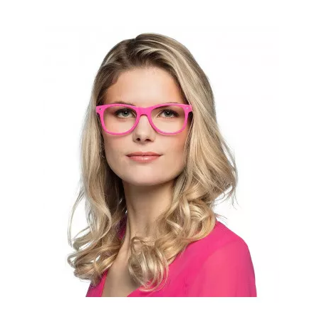 Lunettes party rose fluo sans verre