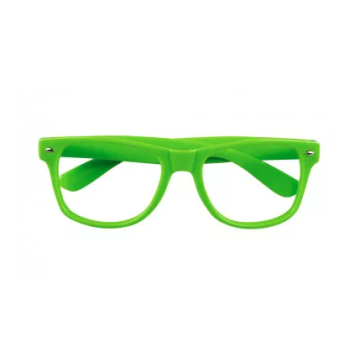 Lunettes party vert fluo sans verre