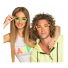 Lunettes party vert fluo sans verre