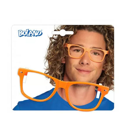 Lunettes party orange fluo sans verre