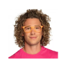 Lunettes party orange fluo sans verre